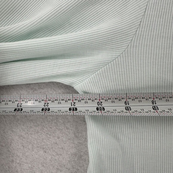 SOFTIES Paddi Murphy Night Gown Womens SMALL Ribbed Lace Trim Light Green - Picture 9 of 10